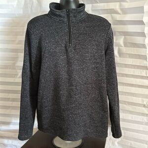 Highland Outfitters Men’s Dark Gray Half Zip Pullover Sweater Size Large